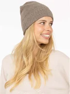 Czapki damskie - Zwillingsherz Kaszmirowa czapka w kolorze szarobrązowym - miniaturka - grafika 1