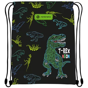 Worek na obuwie ASTRABAG T-REX NEON, AD1 - Worki na buty - miniaturka - grafika 1