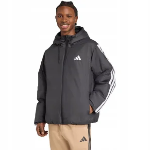 Kurtka męska adidas Essentials Climawarm 3-Stripes Insulated Hooded czarna - Kurtki męskie - miniaturka - grafika 1