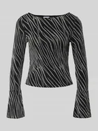 Sukienki - Bluzka z długim rękawem i okrągłym dekoltem model ‘GILLY’ - miniaturka - grafika 1