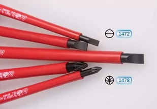 ZESTAW WKRĘTAKÓW IZOLOWANYCH 5 cz. POZIDRIV PZ No.1 x 100, No.2 x 100, PŁASKIE 4 x 100, 5,5 x 125, 6,5 x 150 King Tony - Śrubokręty - miniaturka - grafika 3
