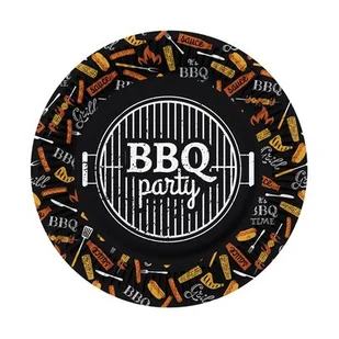 Talerze papierowe okrągłe 23 cm BBQ Party Eco 10 szt. - Naczynia i sztućce jednorazowe - miniaturka - grafika 1