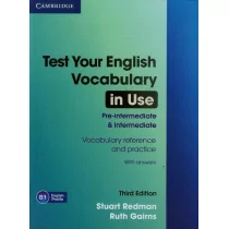 Cambridge University Press Test Your English Vocabulary in Use 3ed Pre-Int Int with answers - Redman Stuart, Ruth Gairns - Książki do nauki języka angielskiego - miniaturka - grafika 1