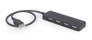 Wtyczki i adaptery - GEMBIRD HUB USB 2.0 4-porty czarny - miniaturka - grafika 1