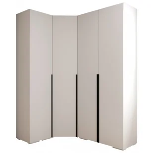 Garderoba wysoka do przedpokoju INOVA 1 Zestaw 3 wysokość 236,7 biały czarny kaszmir - Szafy - miniaturka - grafika 1