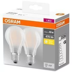 Osram Żarówka LED 4052899972261 E27 5.2 W = 40 W 470 lm 2700 K ciepła biel 230 V 15000 h 2 szt - Żarówki LED - miniaturka - grafika 1