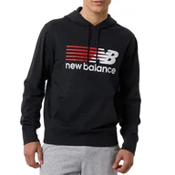 Bluzy sportowe męskie - Bluza New Balance MT23902BK - czarna - miniaturka - grafika 1
