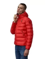 Kurtki męskie - Blauer Kurtki Krótkie Wyściełane Pióro Kurtka Mężczyźni, 552gb Czerwony Krew Int. Szary Żelazo, XL - miniaturka - grafika 1