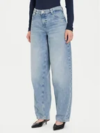 Spodnie damskie - Guess Jeansy W5BA2L D0742 Niebieski Baggy Fit - miniaturka - grafika 1