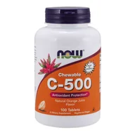 Witaminy i minerały - Now Foods Now Witamina C-500 chewable 500mg/ 100 pastylek do ssania N0630 - miniaturka - grafika 1
