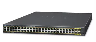PLANET GS-4210-48P4S 48x 10/100/1000T 802.3at PoE + 4 100/1000 SFP - Switche - miniaturka - grafika 1