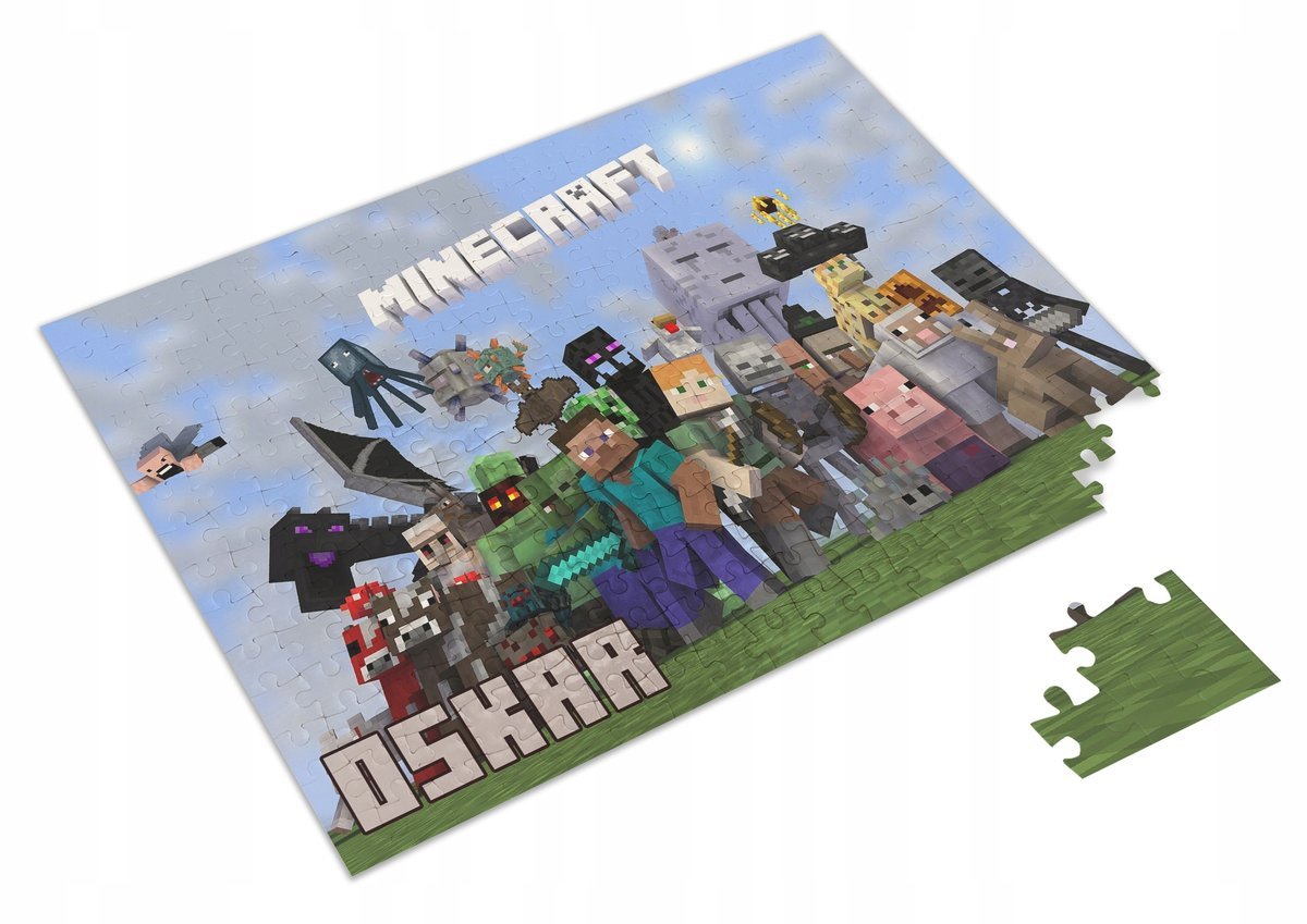 Puzzle MINECRAFT + IMIĘ + pudełko A4 120 el. #7