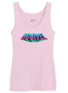 Koszulki i topy damskie - Marvel"Kolorowe Logo" WOMARCOTK010 Damski tank top, różowy, rozmiar M, Różowy, M - miniaturka - grafika 1