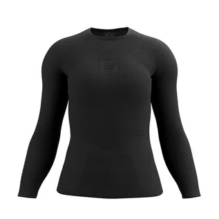 Koszulki sportowe damskie - COMPRESSPORT Koszulka termoaktywna damska ON/OFF BASE LAYER LS TOP black - grafika 1