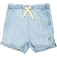 Spodnie i spodenki dla dziewczynek - Calvin Klein Jeans Jeansowe szorty Regular Fit z dodatkiem lnu - miniaturka - grafika 1