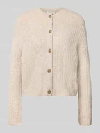 Swetry damskie - Kurtka z dzianiny o kroju regular fit z dodatkiem żywej wełny - miniaturka - grafika 1