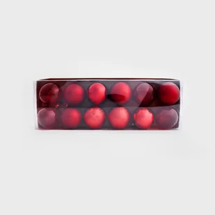 HOMLA Bombki ETHAN czerwone, 12 szt. 6 cm - Bombki - miniaturka - grafika 1