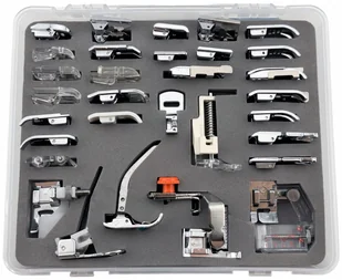 ZESTAW 32 STOPEK DO MASZYN DO SZYCIA ŁUCZNIK SINGER JANOME JUKI ELNA MATIC - Akcesoria i części do maszyn do szycia - miniaturka - grafika 1