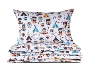 Pościel niemowlęca 90x120 W indiańskiej wiosce z plecaczkiem - Pościel dla dzieci Pościel niemowlęca 90x120 W indiańskiej wiosce z plecaczkiem - Pościel dla dzieci - miniaturka - grafika 1