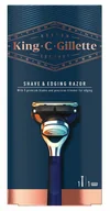 Maszynki do golenia i wkłady - Golarka ręczna z wymiennym Gillette King Shaver &amp; Shape Machine (7702018545261) - miniaturka - grafika 1