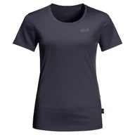 Koszulki sportowe damskie - Damska Koszulka JACK WOLFSKIN TECH T W 1807121-1388 – Szary - miniaturka - grafika 1