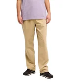 Spodnie męskie - Quiksilver Spodnie Taxer Regular Twill Pant Brązowe M - miniaturka - grafika 1