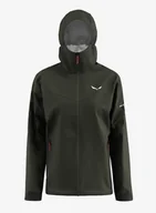 Kurtki damskie - Kurtka przeciwdeszczowa damska Salewa Puez Aqua 4 PTX 2.5L Jacket - dark olive - miniaturka - grafika 1
