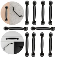 Meble modułowe i akcesoria - 10x Uchwyt meblowy elegancki czarny 128 mm zestaw do mebli 10 szt - miniaturka - grafika 1