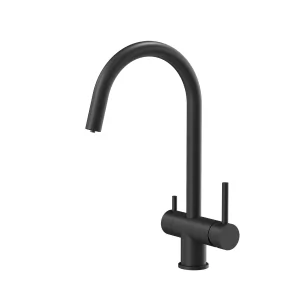 Bateria QUADRON KAREN T-Line PURE CARBON (czarny mat) (3623512_BLM) - Baterie kuchenne - miniaturka - grafika 1
