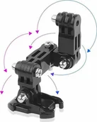 Akcesoria do kamer sportowych - THD Set articulatie pentru montare la casca de ski si snowboard a camerelor de actiune GoPro Hero, SJCAM, Xiaomi Yi, DJI Osmo Action - miniaturka - grafika 1