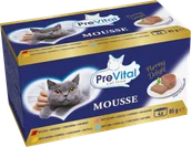 Mokra karma dla kotów - Mus dla dorosłych kotów, mix 4 smaków PreVital mini puszka 4x 85 g - miniaturka - grafika 1