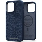 Etui i futerały do telefonów - Njord by Elements Etui ze skóry łososia do iPhone 14 Pro Max niebieski - miniaturka - grafika 1