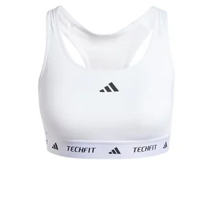 adidas Damski biustonosz Powerreact Training Medum Support Techfit, L A-B biały - Biustonosze - miniaturka - grafika 1