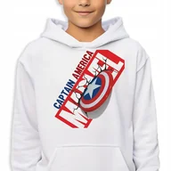 Bluzy dla dziewczynek - Bluza Dziecięca Z Kapturem Marvel Capitan America -140Cm (9 - 11) Wzory - miniaturka - grafika 1