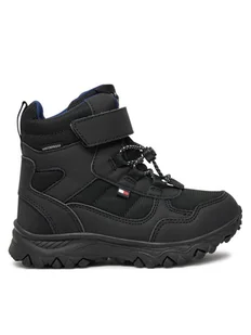 Tommy Hilfiger Śniegowce Fur Boot T1X5-33710-1492 S Czarny - Buty dla chłopców - miniaturka - grafika 1