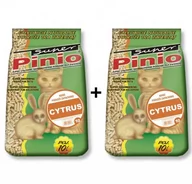 Żwirek dla kotów - SUPER BENEK - ZESTAW Pinio podłoże o świeżym zapachu owoców cytrusowych 2 X 10l - miniaturka - grafika 1