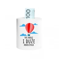 Skarbonki - Skarbonka Koszulkowy Na małe i duże marzenia, 8,2x9 cm - miniaturka - grafika 1