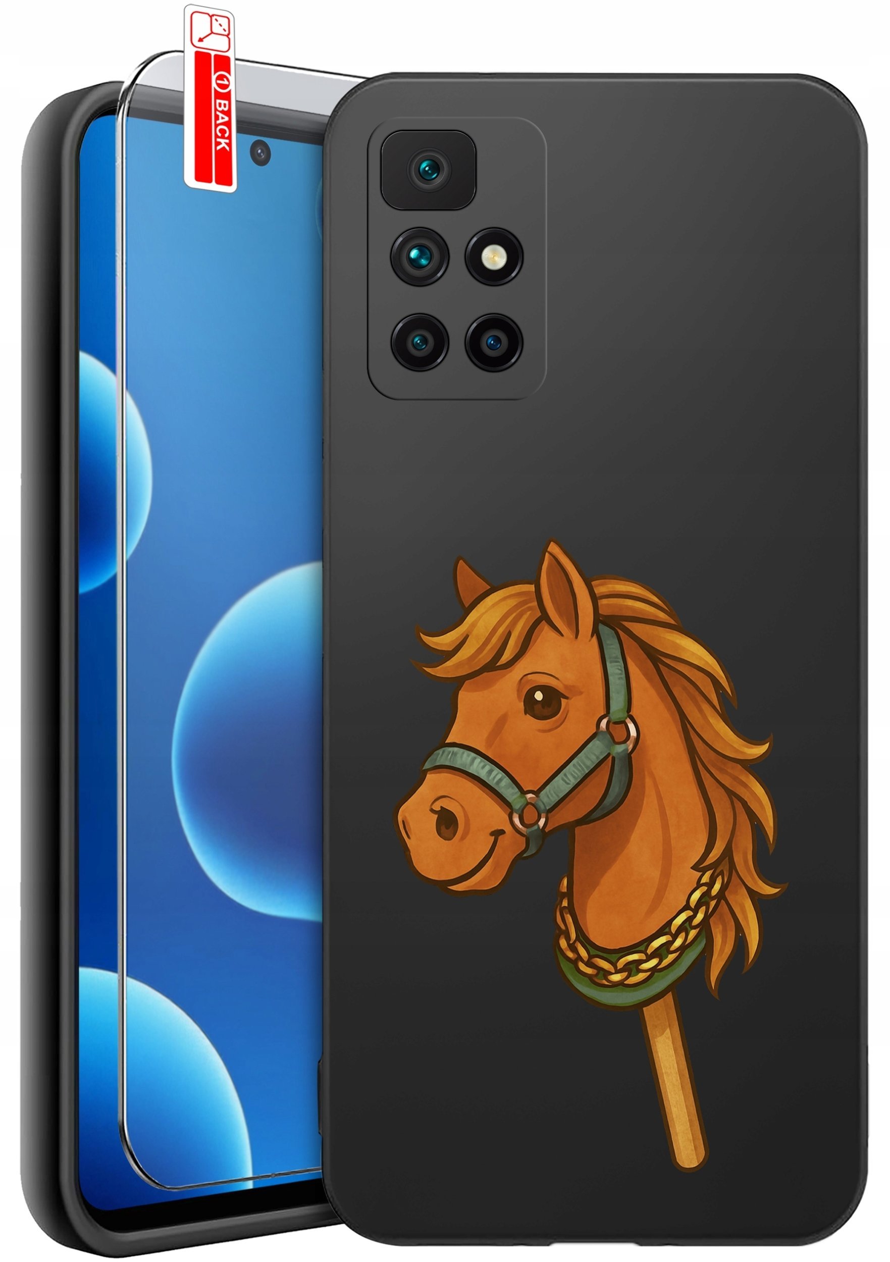 krainaGSM Etui Do Xiaomi Redmi 10 Wzory Silikonowe Matt Case + Szkło 9H