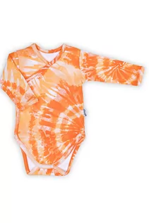 Body dla niemowląt - Bawełniane body niemowlęce we wzory pomarańczowe - grafika 1