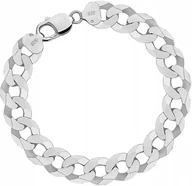 Bransolety męskie - Bransoletka Srebrna Pancerka Męska Pełna Diamentowana 1,10 cm Grawer Gratis - miniaturka - grafika 1