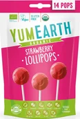 Gumy do żucia, lizaki, dropsy - Yumearth Lizaki truskawkowe z wit.C 85 g Bio - miniaturka - grafika 1