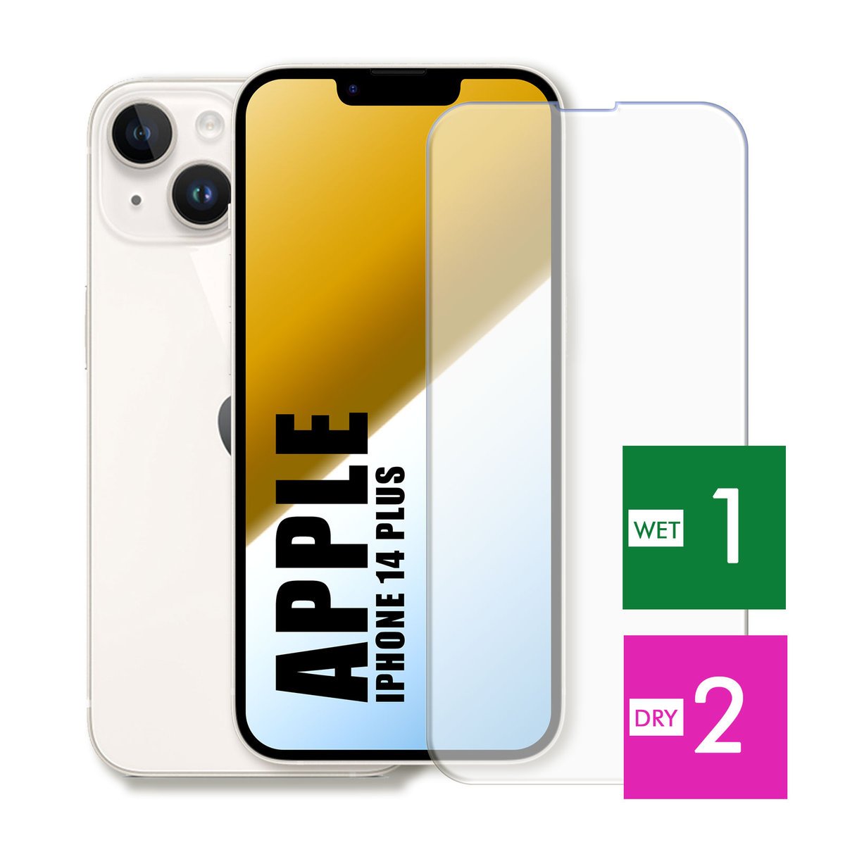 WZMOCNIONE SZKŁO DO APPLE IPHONE 14 PLUS SZYBKA HARTOWANE 9H JAKOŚĆ