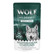 Mokra karma dla psów - Wolf of Wilderness "Triple Taste" ,12 x 125 g - Mediterranean Coastlines -  Jagnięcina, kurczak, pstrąg - miniaturka - grafika 1