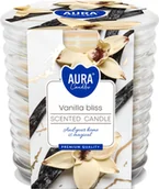 Świece - Świeca zapachowa w szkle BISPOL Aura 28H WANILIOWA ROZKOSZ - miniaturka - grafika 1