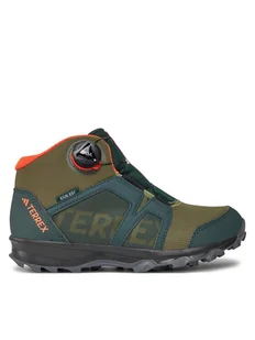 adidas Trekkingi Terrex Boa Mid Rain.Rdy IF7509 Zielony - Buty trekkingowe dziecięce - miniaturka - grafika 1