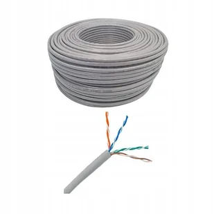 Kabel Sieciowy Skrętka Lan Netrack Cat 5E Utp, Szary, 100M , Cca - Pozostałe akcesoria sieciowe - miniaturka - grafika 1