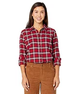 Koszulki i topy damskie - Fjallraven Damska koszulka Övik Flannel W Long Sleeved T-shirt czerwony czerwony (Deep Red) M - miniaturka - grafika 1