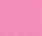 Pasmanteria - Cyfry samoprzylepne 8 cm różowy z połyskiem - miniaturka - grafika 1