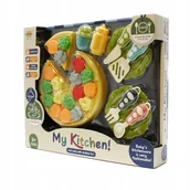 Zabawy w naśladowanie dorosłych - Zestaw naczyń akcesoria kuchenne pizza talerzyki - miniaturka - grafika 1