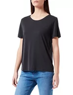Koszulki i topy damskie - Vila Damska koszulka Vimodala O-Neck S/S Top/Su-Noos, czarny, M - miniaturka - grafika 1